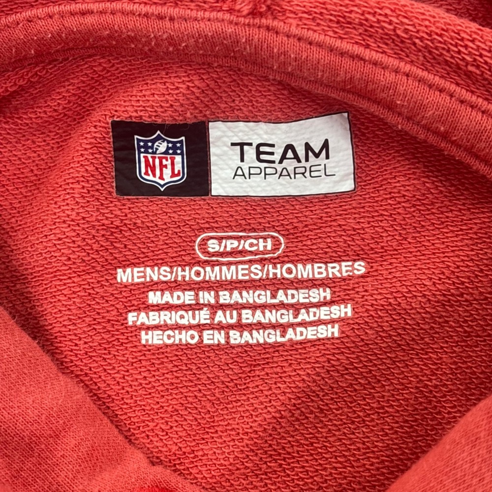 NFL Team Apparel Hoodie Small Red San Francisco 49ers Distressed Graphic Men's - Picture 2 of 8